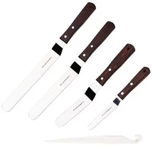 4 Pcs Cake Decorating Icing Spatula Set With 4 6 8 & 10 Inch Stainless Steel Bla