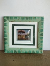 Cadre En Émaux De Limoges E.J. Guitard Paysage Arbre