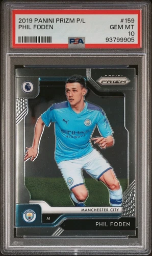 2019 -20 Prizm Premier League Phil Foden Rookie RC #159 PSA 10 GEM MINT England