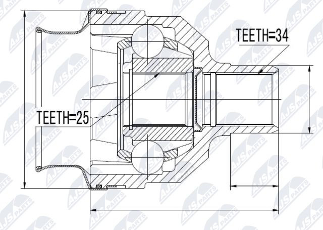 JOINT KIT DRIVE SHAFT NPW-PL-025 FOR OPEL ZAFIRA/B/Box/Body/MPV/FAMILY ASTRA - Image 5