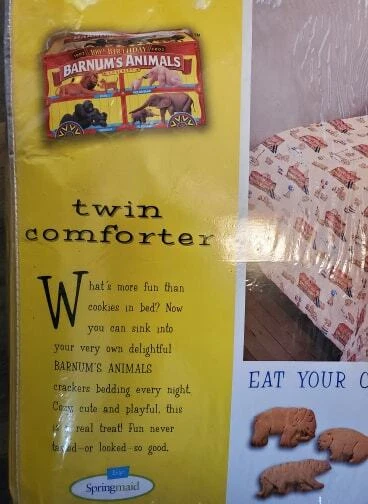 Barnum's Animal Twin Comforter Vtge - Image 3 of 3