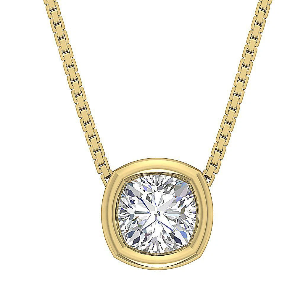 1 carat diamond necklace solitaire yellow gold deals