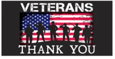 12 Pack American Veterans Thank You U.S.A. Bumper Sticker
