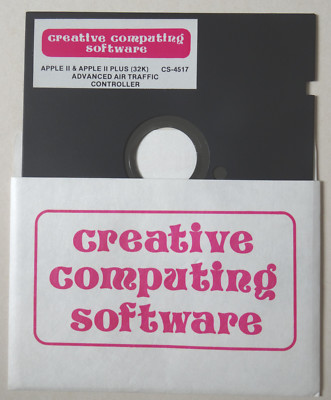 Apple II II+ ADVANCED AIR TRAFFIC CONTROLLER creative computing software VINTAGE