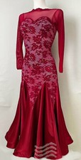 B8596 women smooth ballroom Specialty Adult Waltz Tango dance dress UK8 US 6 red
