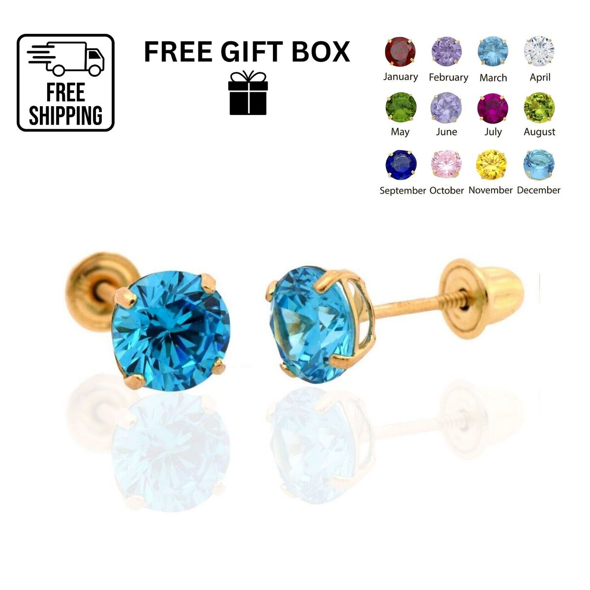 14k White Gold 5mm Round Pink CZ Stud Post Earrings 14k White Gold 5mm Round Pink CZ Stud Post Earrings