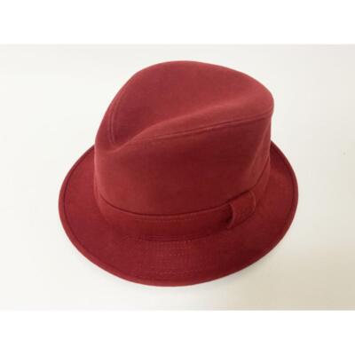 HERMES Authentic blowler Hat Color Red Material 100% Cotton