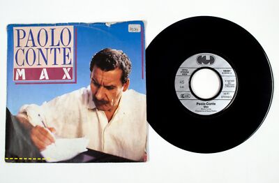 Paolo Conte   Max / Hesitation 7'' Single 45 RPM Vinyl 1987 NM