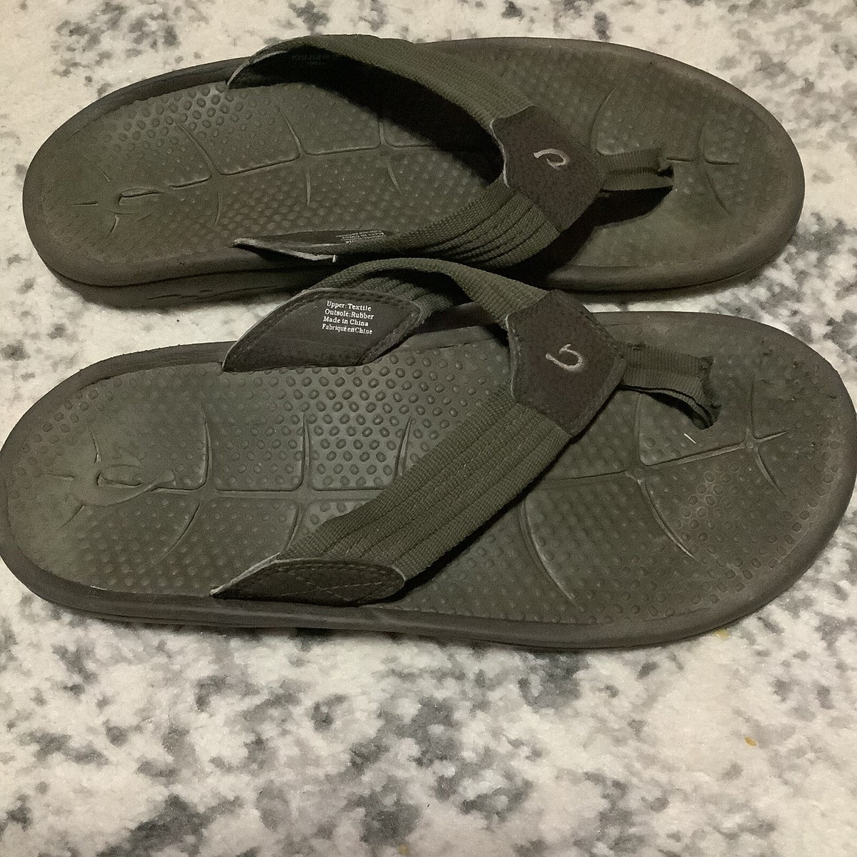 Olukai Kohola Flip Flop Sandals Olive Brown Men's Size 11