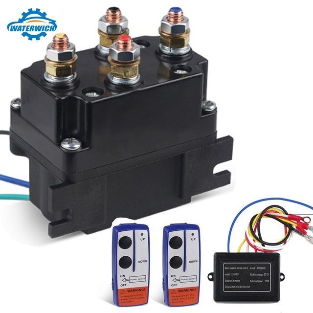12V 250A WINCH SOLENOID RELAY CONTACTOR +2PCS WIRELESS WINCH REMOTE