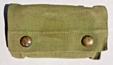 WW1 US Army Military Carlisle Bandage First Aid Pouch Pea Green Field Gear