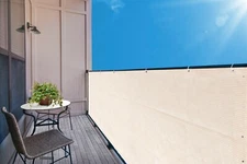 Outdoor Privacy Mesh Fence Screen Cover Garden Patio Beige 3', 4', 5', 6' Tall