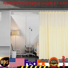 Room Divider Curtain Panel Privacy Screen Curtain Thermal Insulated W/ Mesh Top