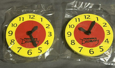 2 Teacher's Discovery Mini-Clocks Learning Teaching Time Home School Classroom