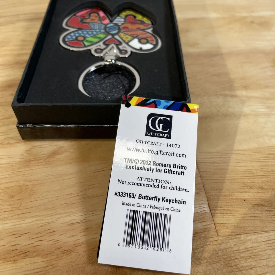 Romero Britto бабочка брелок - #333163 новый - Изображение 3 из 4