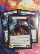 3x Ridge Rider Shot Rainbow Foil Red Playset Arcane Rising Unltd Flesh and Blood