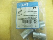 NEW Halex 26282 3/4" Set Screw Coupling, Steel 403-571, Lot of 5 FREE SHIPPING 