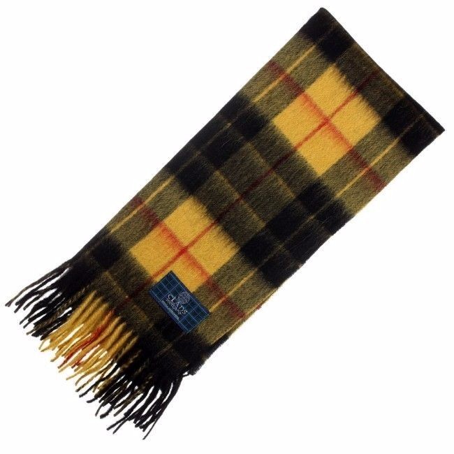 Barbour Sciarpa con motivo tartan in lana d'agnello Midnight oak tartan