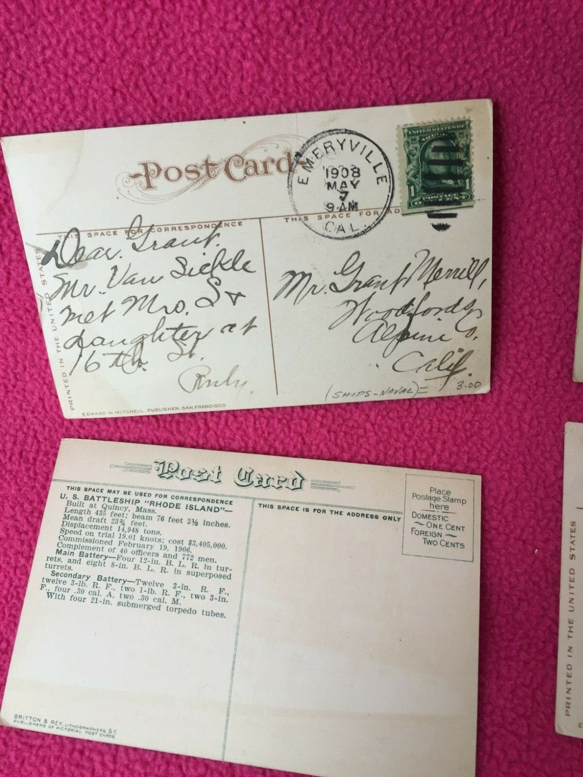 9 vintage POSTCARDS nautical NAVY battleship U.S.S. CONNECTICUT cruiser SUB yard