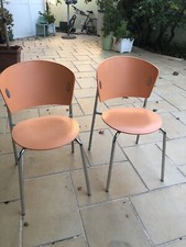 Coppia Di Sedie Bontempi Arancioni