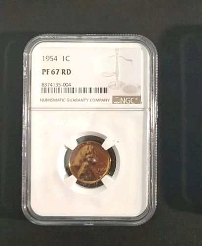 1954 Proof Lincoln Wheat Cent 1C NGC PF67RD