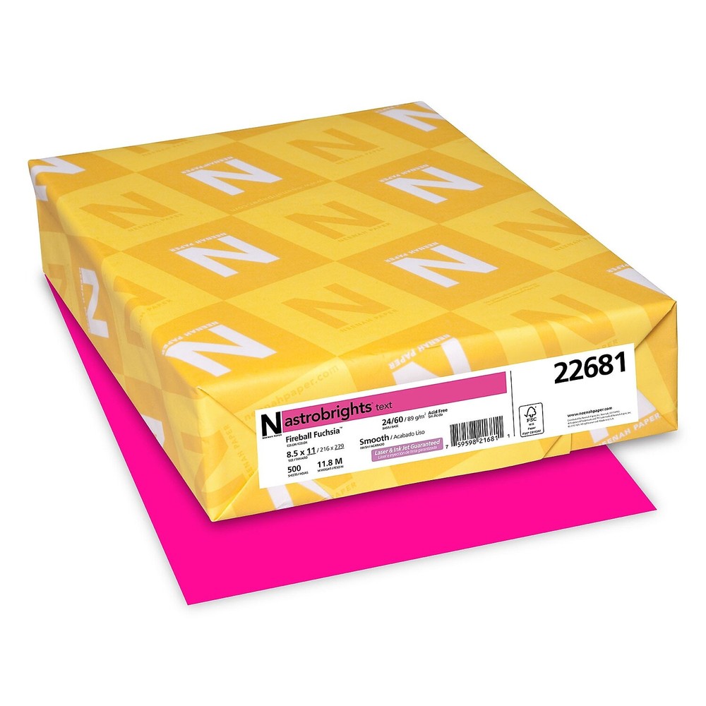 Astrobrights 60 lb 8.5x11 Colored Multipurpose Paper Pack 634645