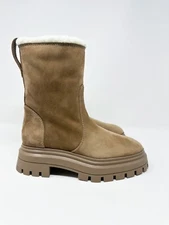 Stuart Weitzman Women's Bedford Chill Moto Booties Khaki 6 US B $695