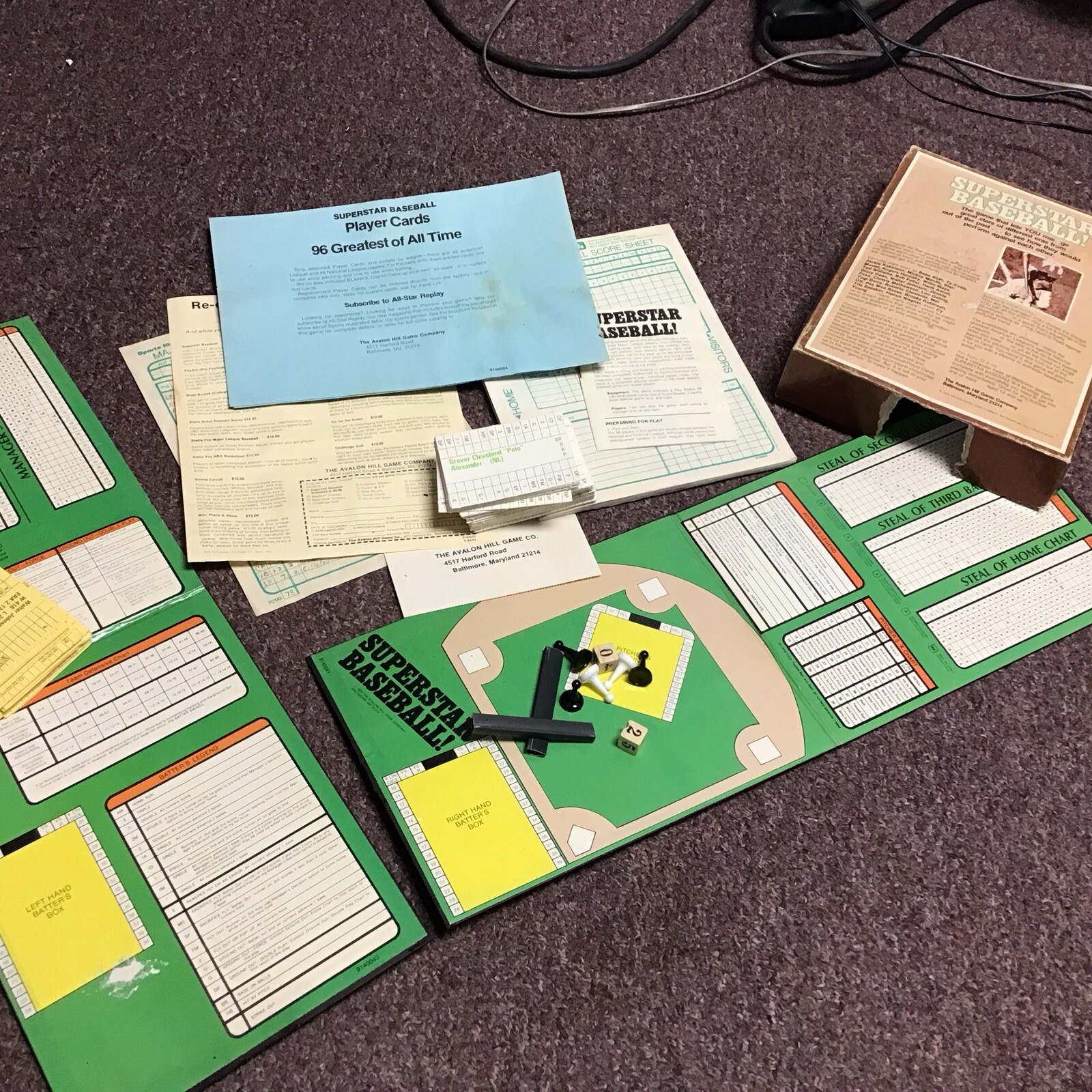 1978 Sports Illustrated Games Superstar Baseball Avalon Hill Nearly