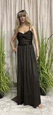 VENUS WOMENS LONG GOWN BLK DRESS WITH GOLD / SILVER FLAKES SZ 4 NEW WITHOUT TAGS