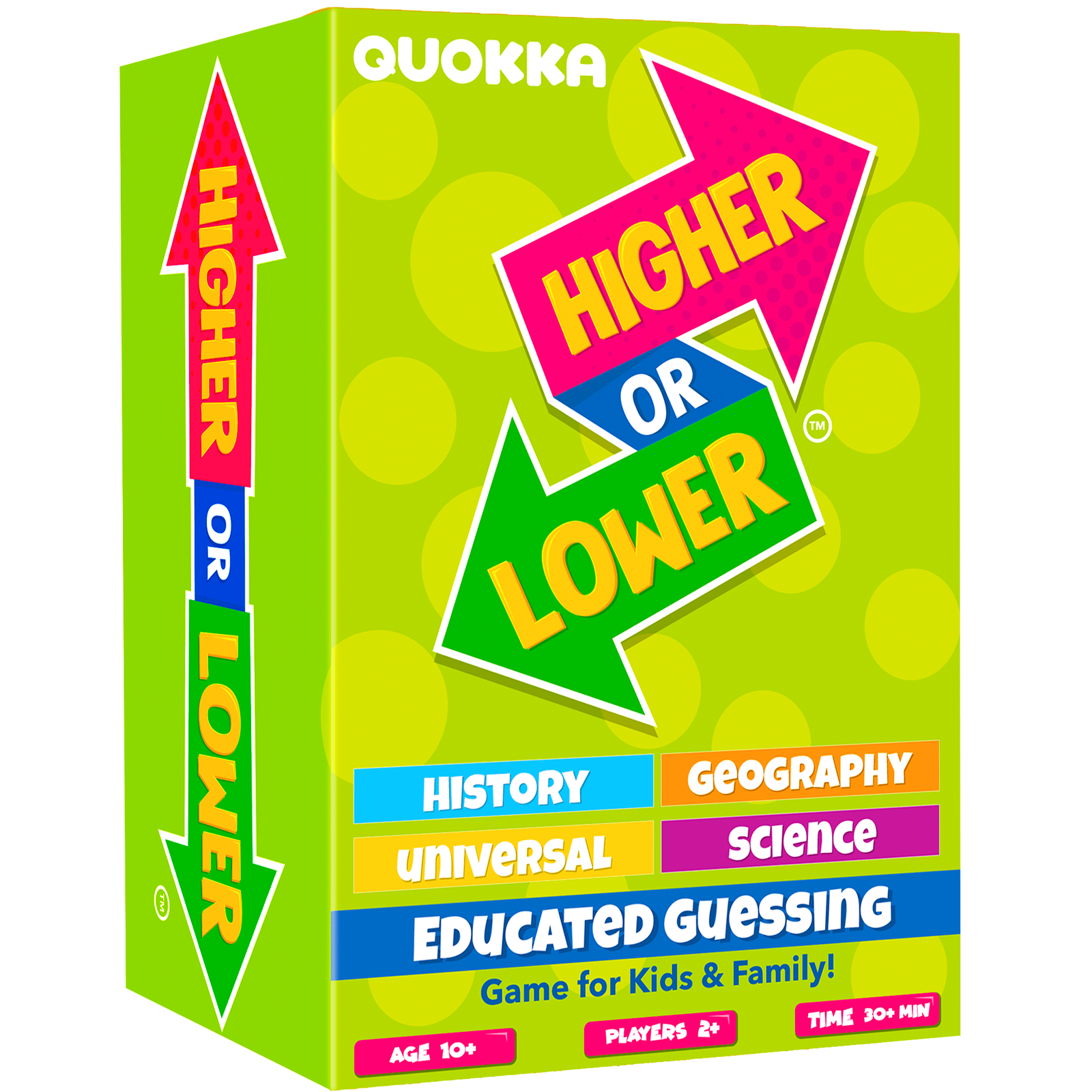 QUOKKA Higher or Lower 4xSet Board Game for Kids and Family