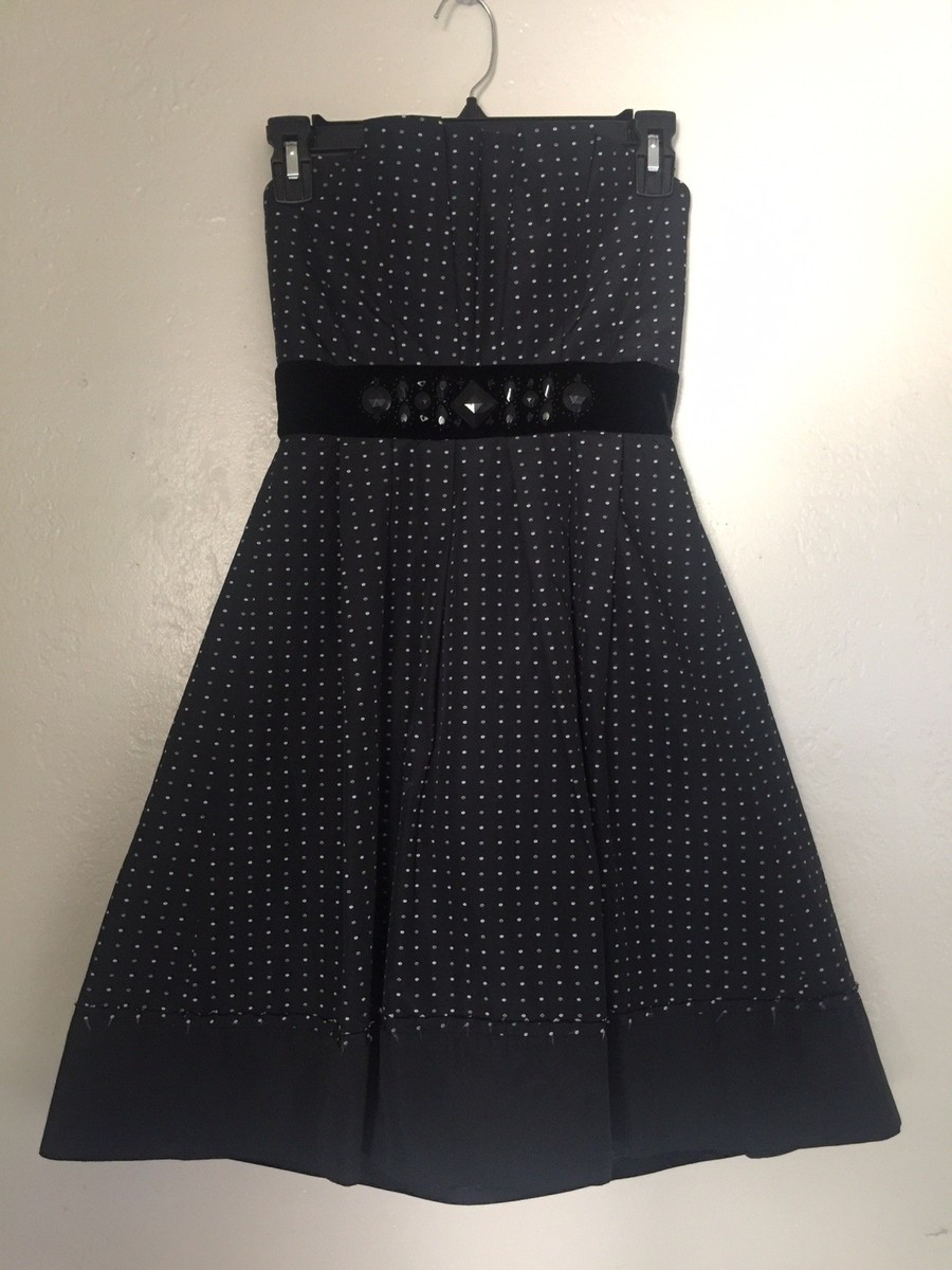 bcbg strapless black dress Sheer Volume Strapless Dress Black / 6 main image 1