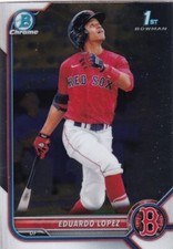 2022 Bowman Chrome Prospects Card #BCP-134 Eduardo Lopez