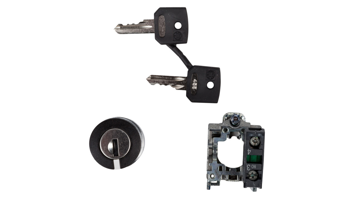 2-position switch key 22mm black 1Z with spring return XB4BG61 /T2UK
