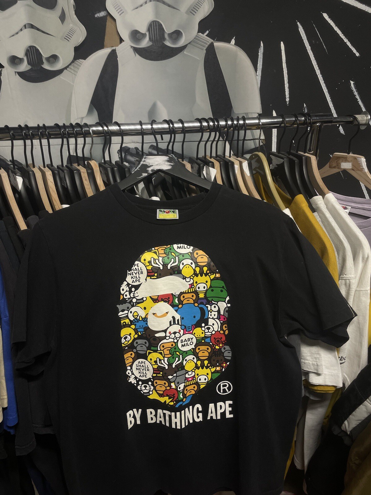 Bape Bathing Ape Head Graphic Tee in Medium Size