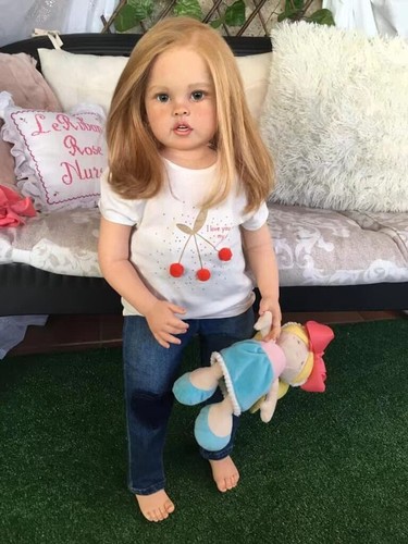 30inch Painted Reborn Baby Doll Kit Toddler Girl Rooted Hair Handmade Body Parts - Picture 5 of 6