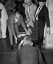 "Lee Harvey Oswald after being shot":Dr. Shrinker, artist giclee poster print,