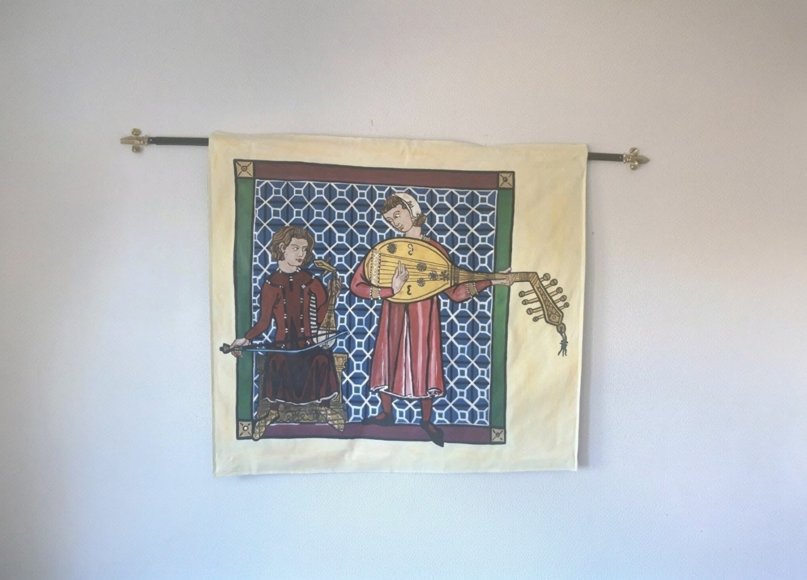 Peinture médiévale d'exception Cantigas de Santa María de collection