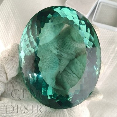 1305 Ct Natural Beautiful Oval Cut Sea Blue Aquamarine Certified Loose Gemstone.