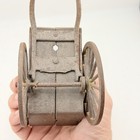 Antique Cast Iron Miniature Horse Cart Wagon Toy Doll Accessory 8” — photo 4