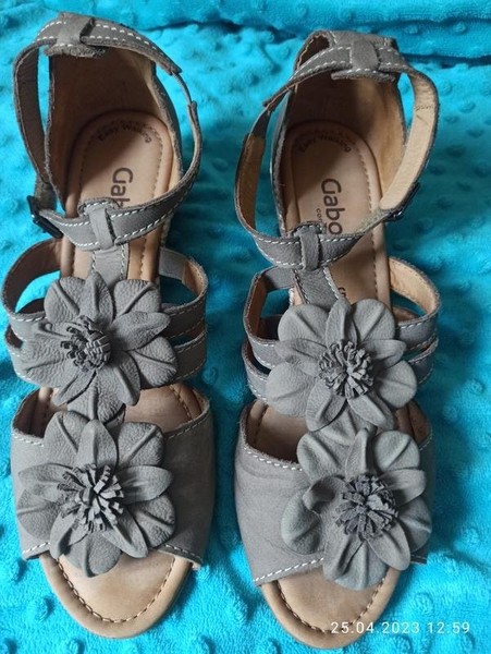 Women Gabor Heels Brown Leather 39.5 #7SSV