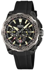 Festina Chrono Bike 2025 (45.5mm) Black Dial / Black Rubber Strap F20726/3 Watch