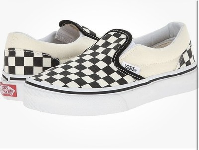 New in Box! Vans Classic Slip-On Canvas Black/White Checkerboard (VN000EYEBWW)