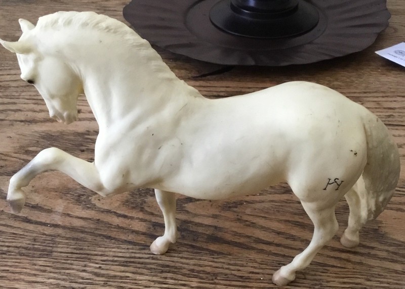 Vintage Breyer #68 Legionario Andalusian Alabaster Stallion Branded