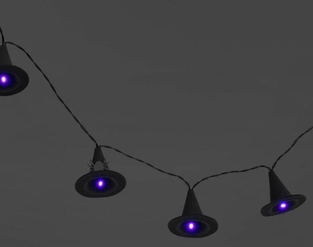 Hyde & Eek Target 20 Ct Fabric Witch Hats LED String Lights  Halloween 2025 - Image 2 of 2