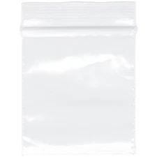 Plymor 1.5" x 1.5", 2 Mil Zipper Reclosable Plastic Bags
