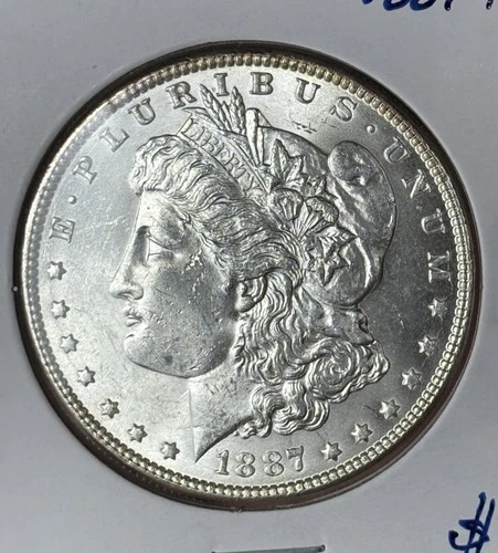 1887 P $1 MORGAN SILVER DOLLAR AU++ /BU