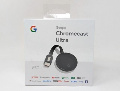 Google Chromecast Ultra 4K Streaming Media Player (NC2-6A5-D) - NEW SEALED