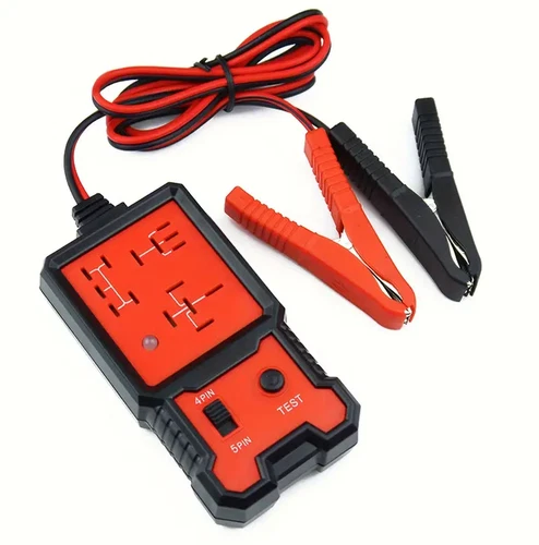 Superior Professional 12V 4 & 5 - Pin Relay Tester for Cars with Battery Clips