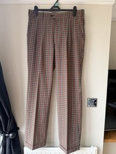 Pringle of Scotland Tartan Check Trousers UK 34 Regular Faldo by Pringle Golf 
