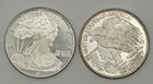 TWO Walking Liberty Eagle Round 1/2oz .999 fine Silver TW 1 Troy Oz